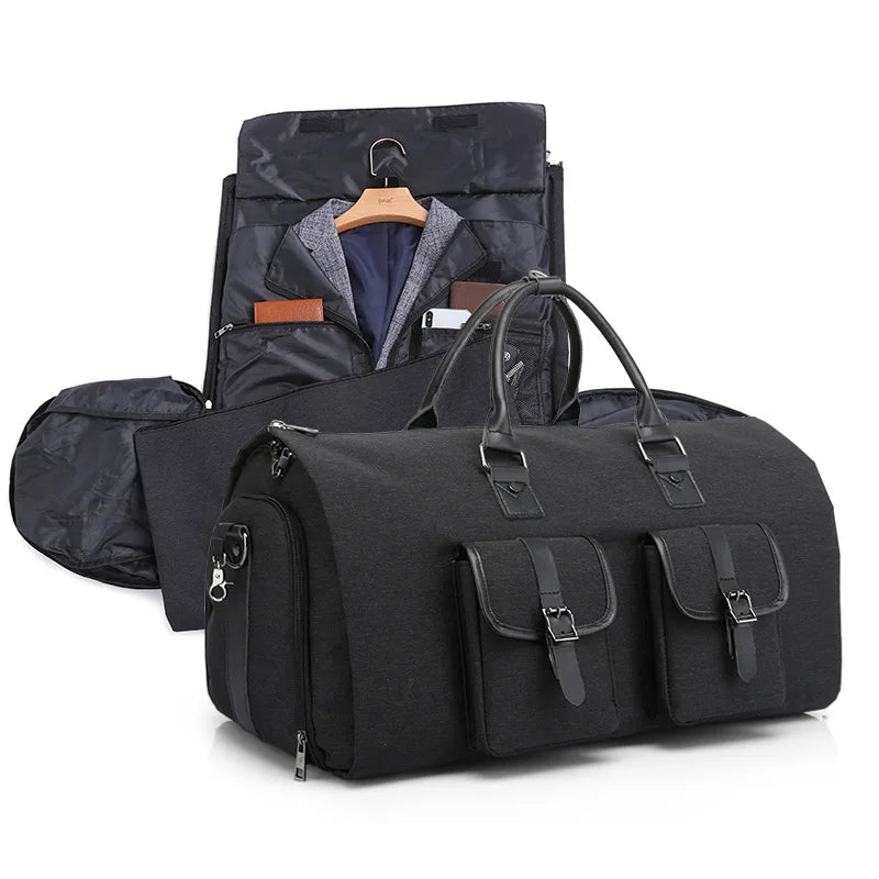 Sac weekend polyvalent pour homme Gris-Noir-ShopGET®