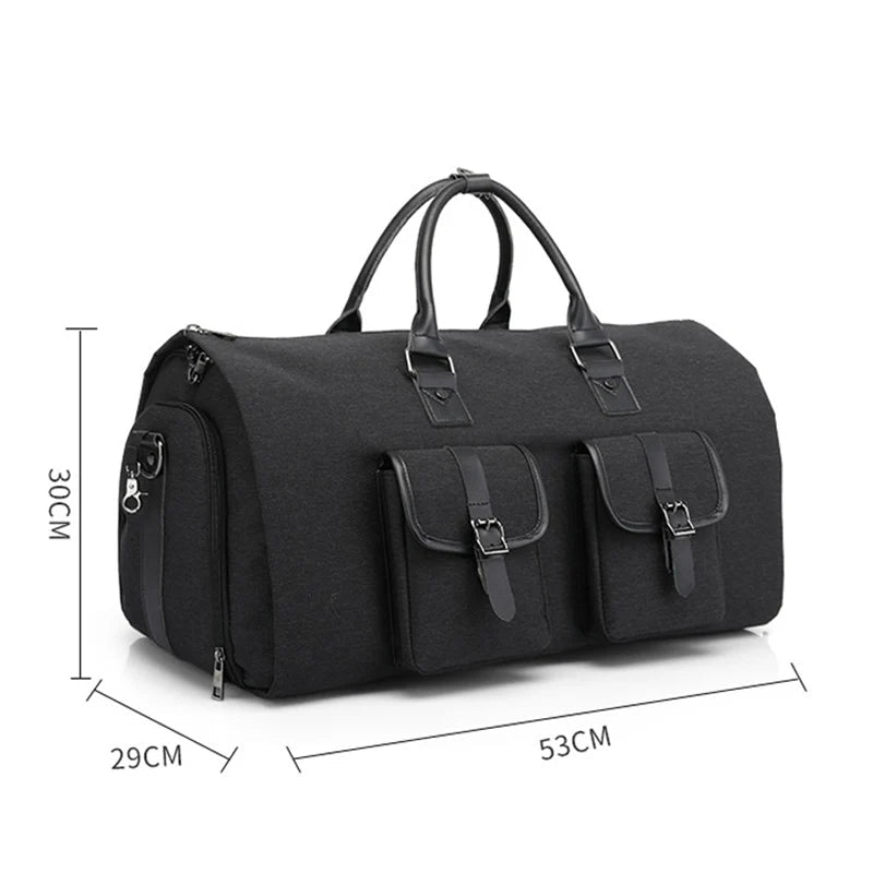 Sac weekend polyvalent pour homme Gris-Noir-ShopGET®