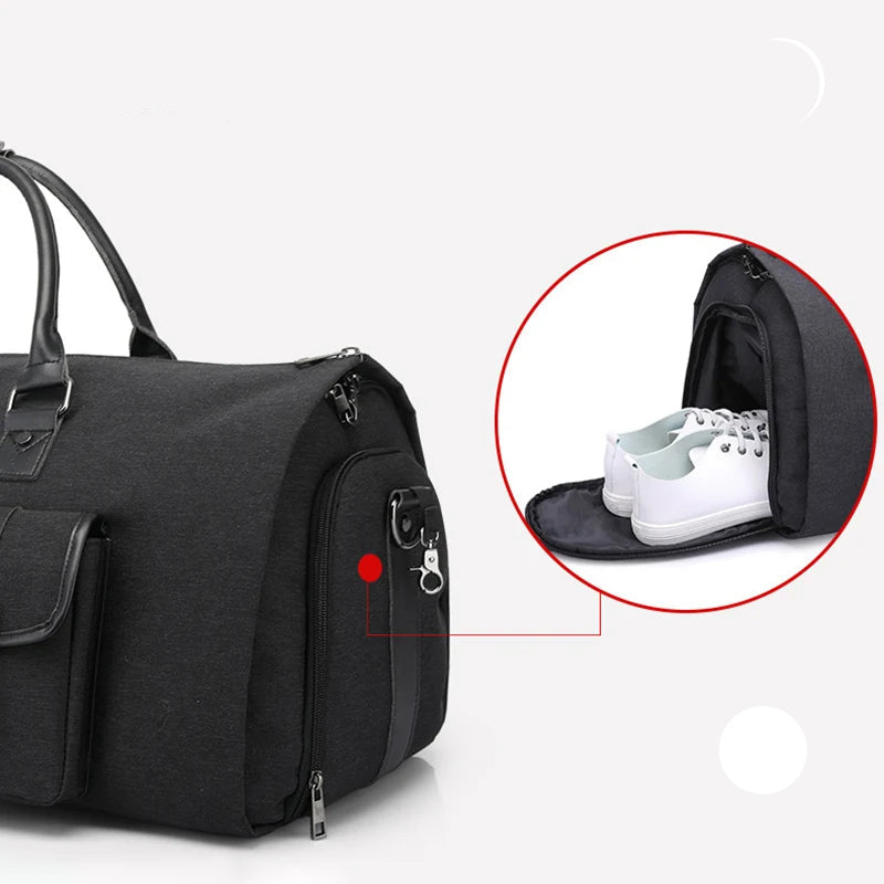 Sac weekend polyvalent pour homme Gris-Noir-ShopGET®