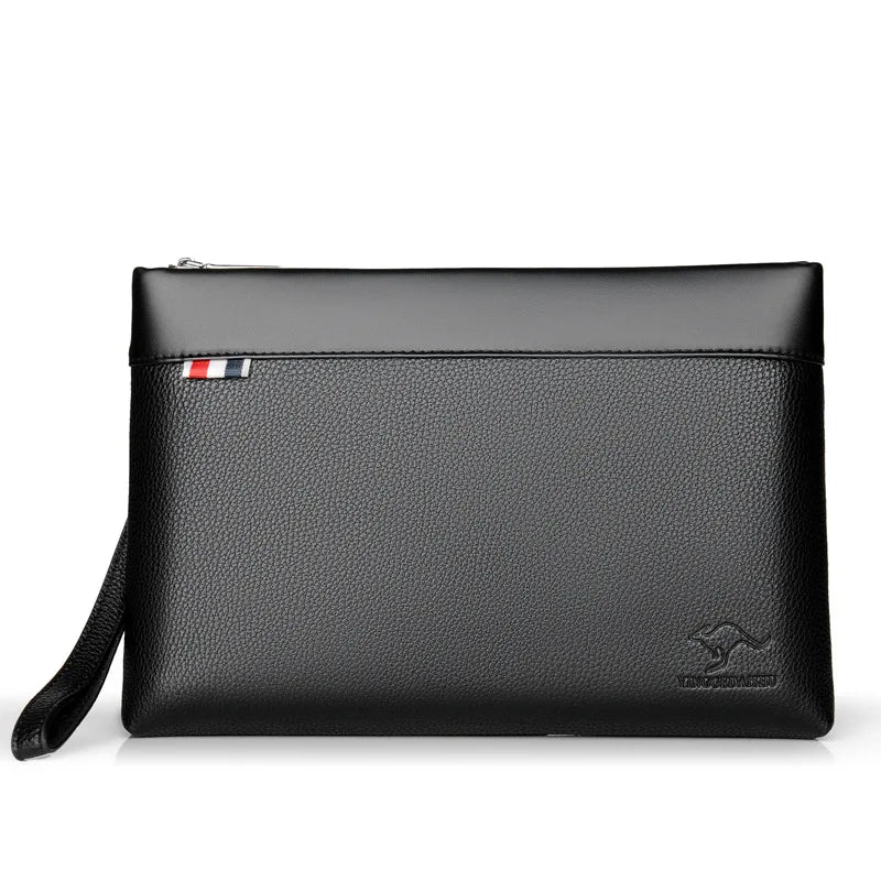 Pochette homme marque de luxe kangourou Noir-L-Noir-S-Marron-L-Marron-S-ShopGET®