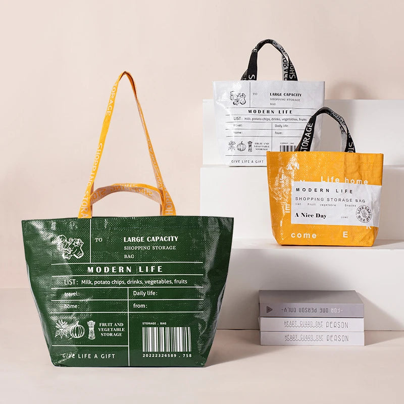 Sac de courses tote bag Blanc Small-Beige Small-Beige Large-Jaune Small-Stripe Large-Vert Large-ShopGET®