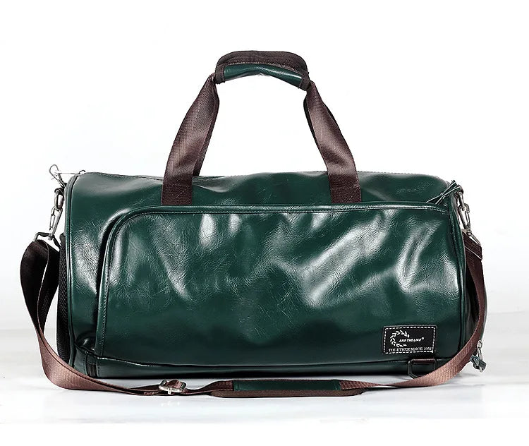 Sac polochon vintage de luxe Noir Jaune-Noir-Vert A-Vert B-ShopGET®
