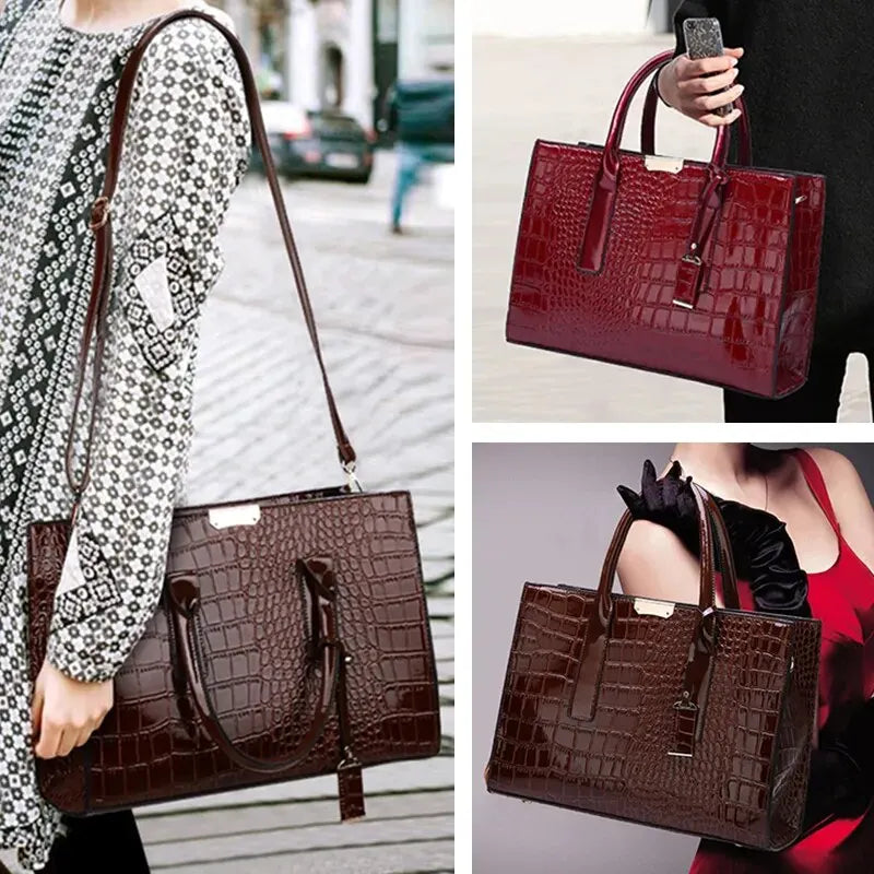 Sac cabas femme business 34x13x24cm / Rouge-34x13x24cm / Marron-34x13x24cm / Noir-ShopGET®
