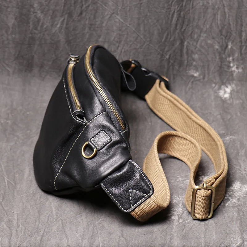 Sac banane homme luxe pas cher en cuir - ShopGET®