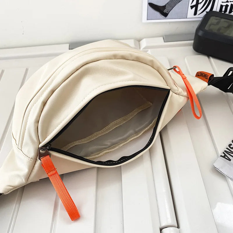 Sac banane blanc en tissu pour homme - ShopGET®