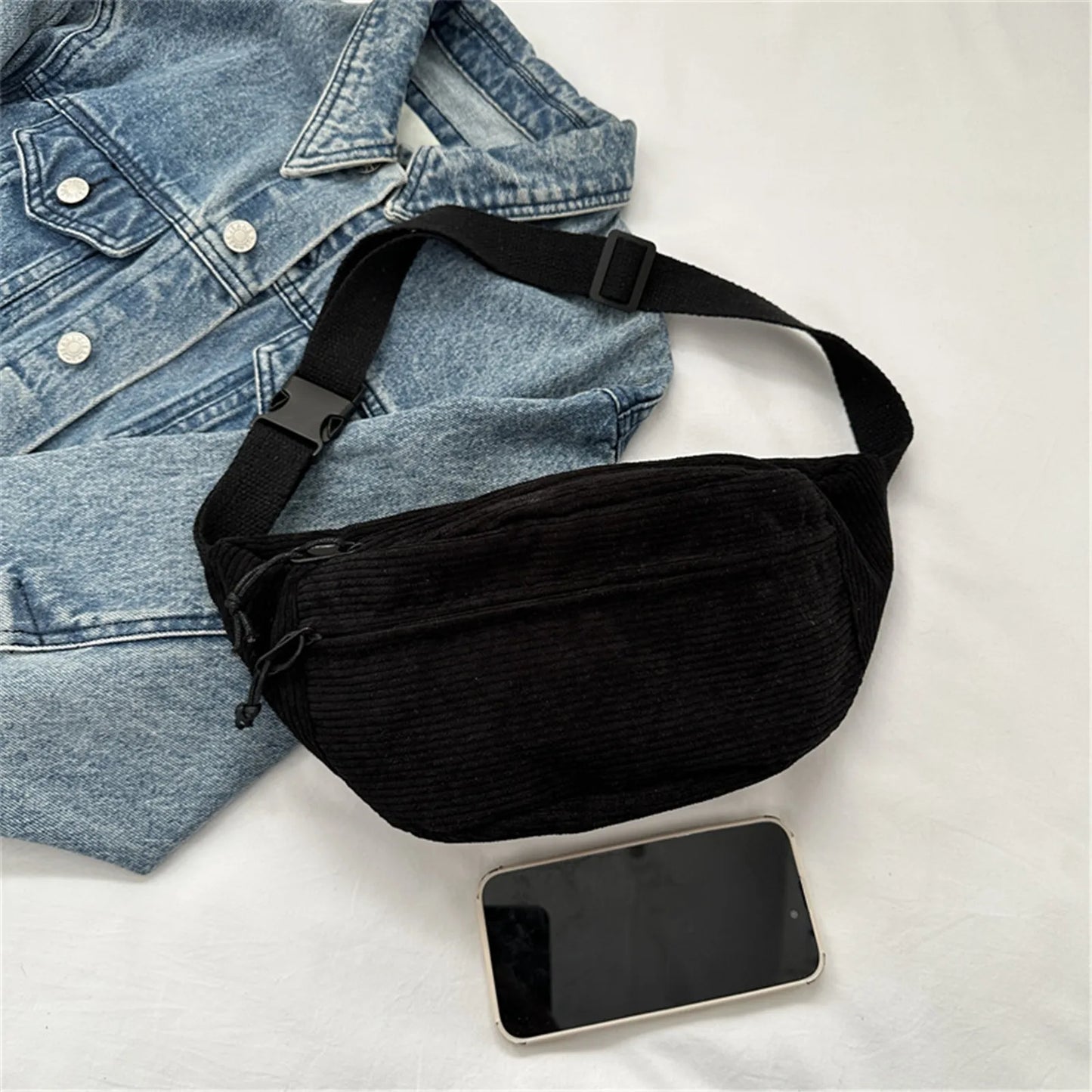 Sac banane velours xl pour étudiante