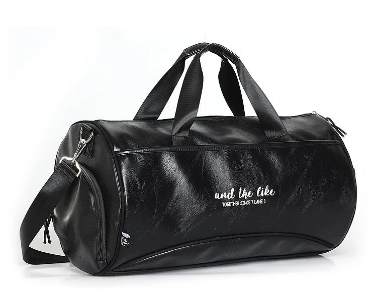 Sac polochon étanche en cuir Noir A-Noir B-Vert A-Noir Jaune-Vert B-ShopGET®