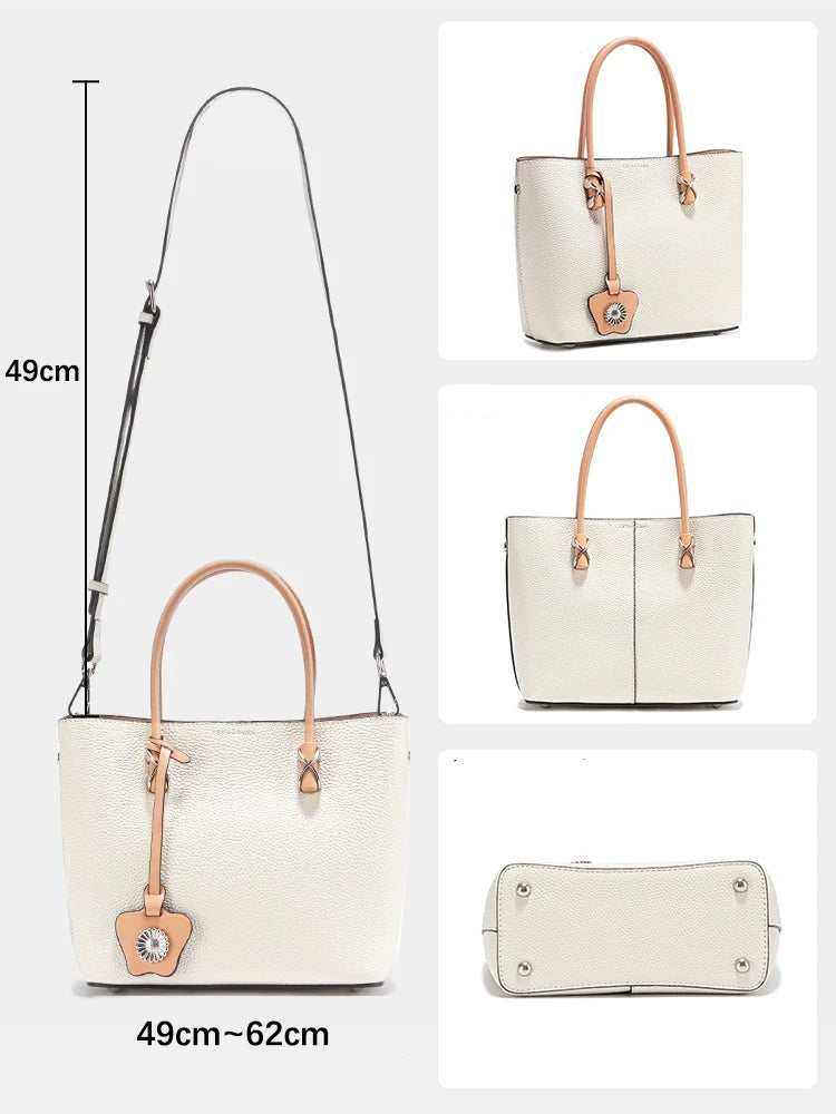 Sac cabas noir Zency Noir-Vert-Kaki-Apricot-Beige-ShopGET®