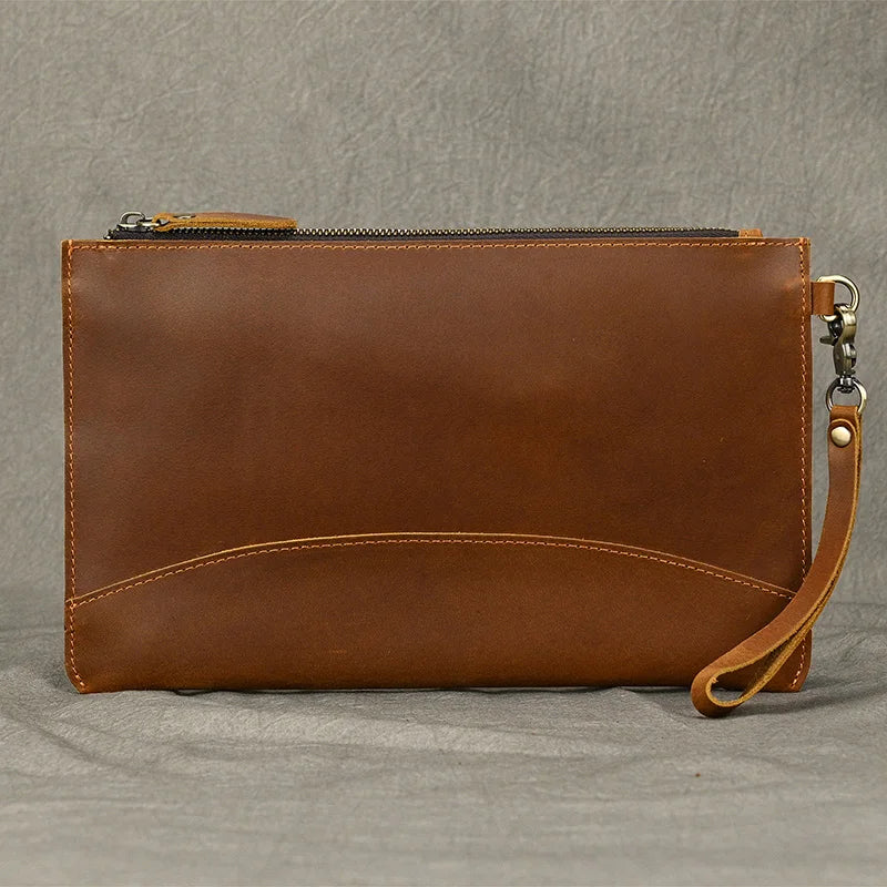 Pochette homme vintage cuir marron A-B-C-ShopGET®