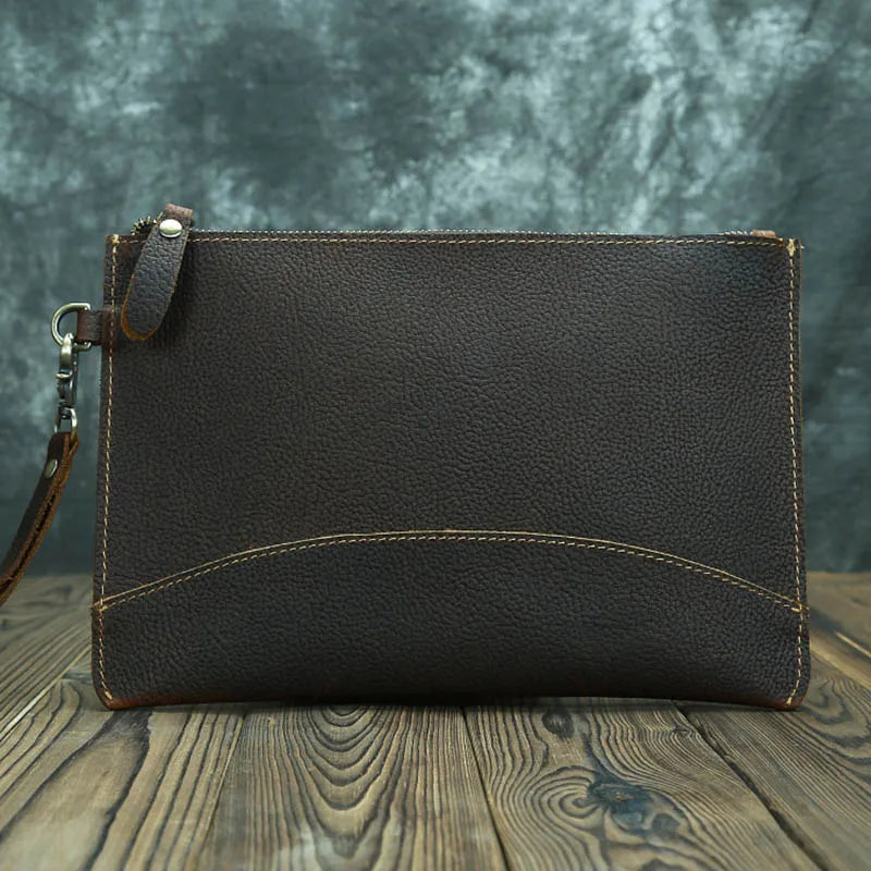 Pochette homme vintage cuir marron A-B-C-ShopGET®