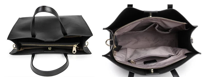 Sac cabas noir ordinateur 7-6-5-4-3-2-1-ShopGET®