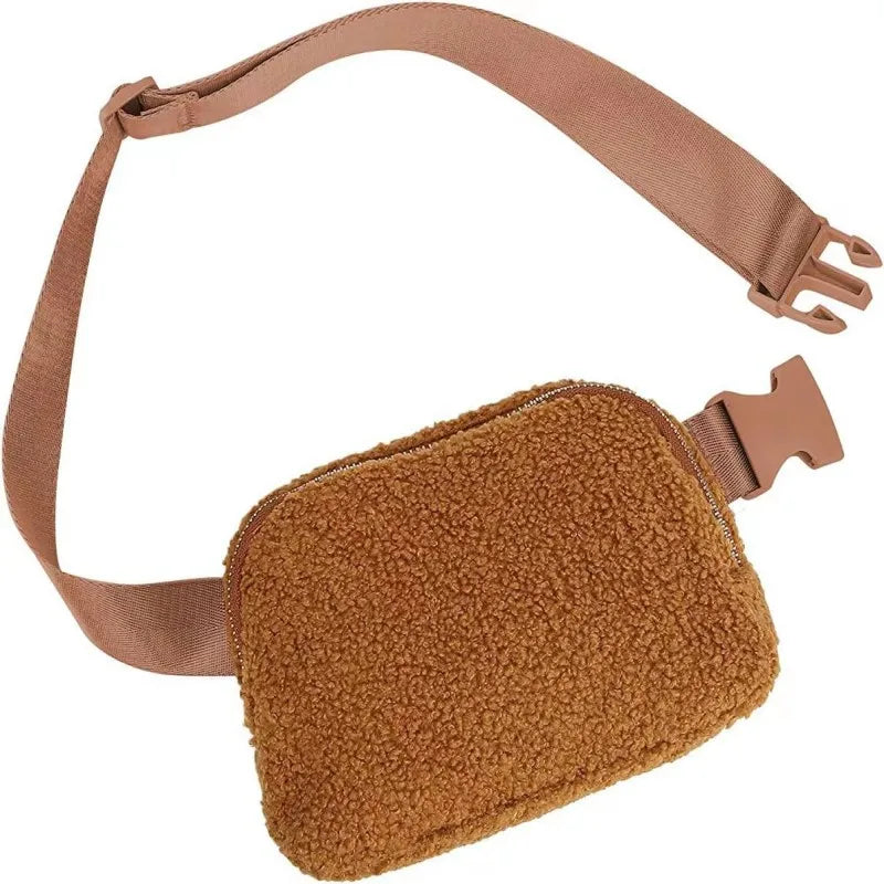 Sac banane velours kaki ceinture
