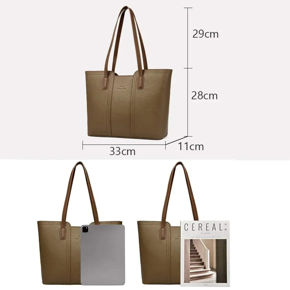 Sac cabas noir Messenger Bleu kaki-Marron-Apricot-Beige-Noir-Kaki-ShopGET®