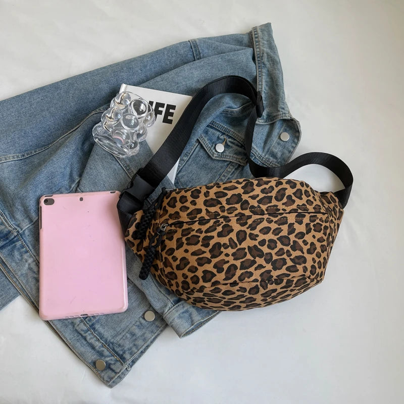 Sac banane bandoulière léopard