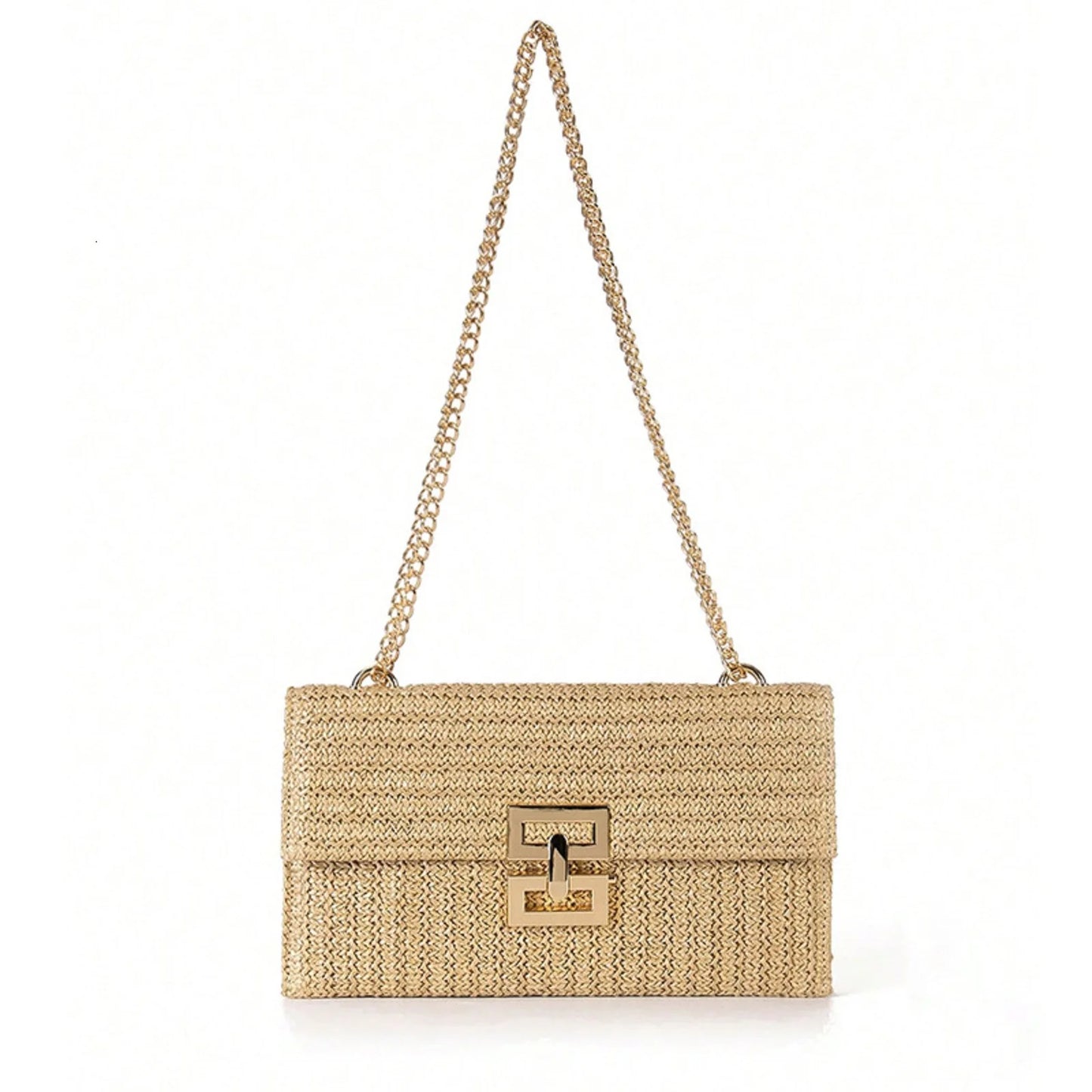 Pochette en tissu bohème Sac à chaine-Multicolore-Apricot-ShopGET®