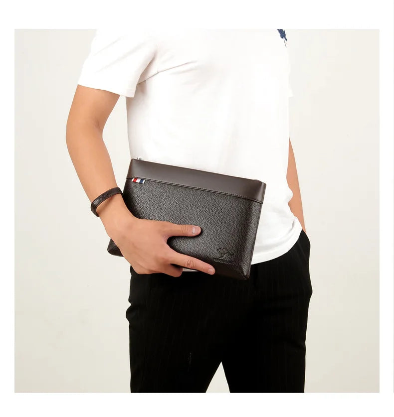 Pochette homme marque de luxe kangourou Noir-L-Noir-S-Marron-L-Marron-S-ShopGET®