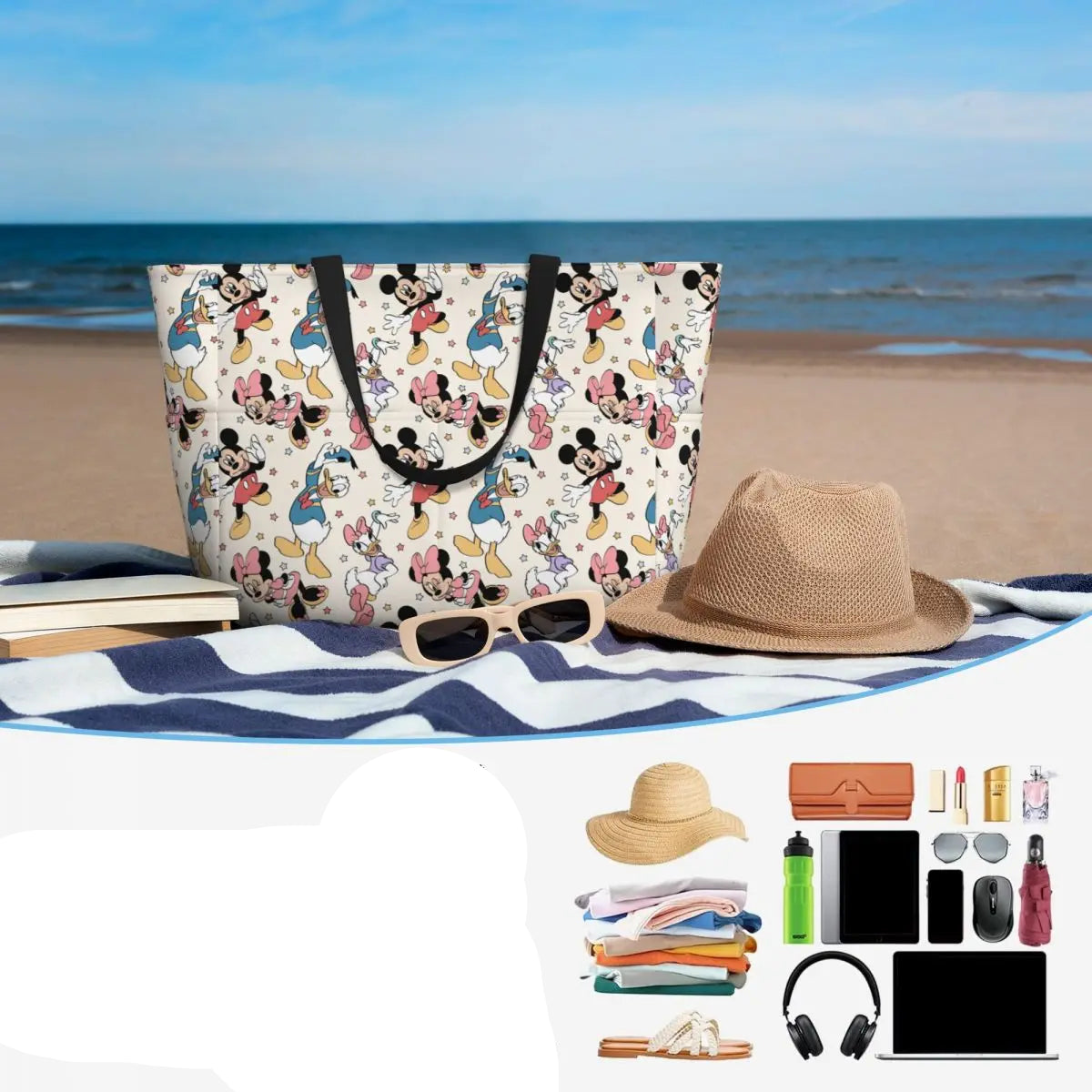 Sac weekend femme disney de couleur rose A-B-C-D-E-F-G-ShopGET®
