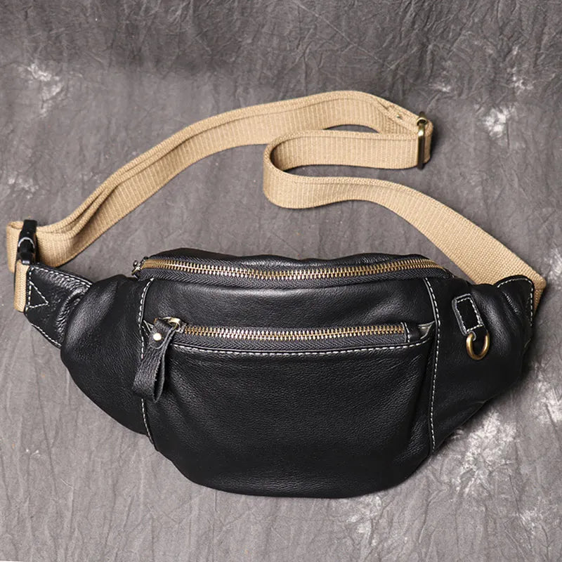 Sac banane homme luxe pas cher en cuir - ShopGET®