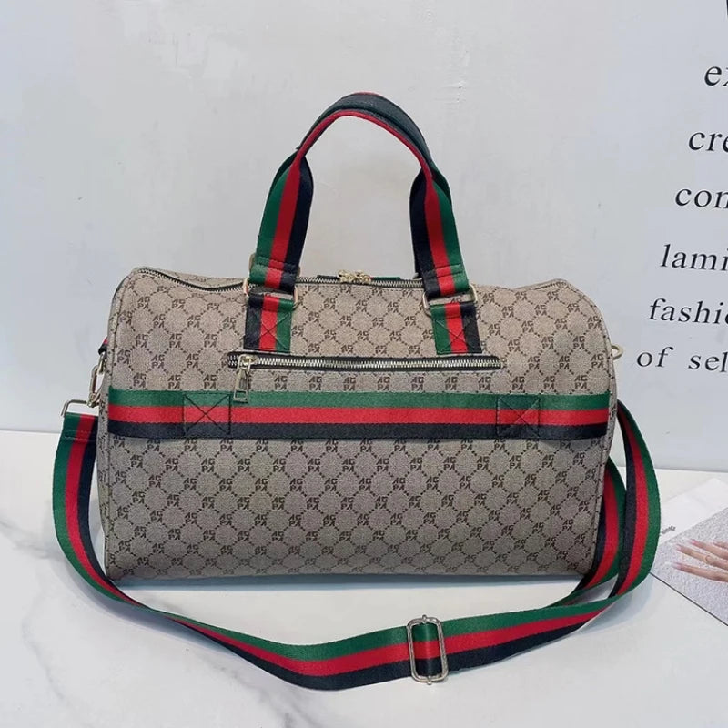 Sac weekend de qualité plaid Kaki Gris A / OFFERTE-Kaki Gris B / OFFERTE-ShopGET®