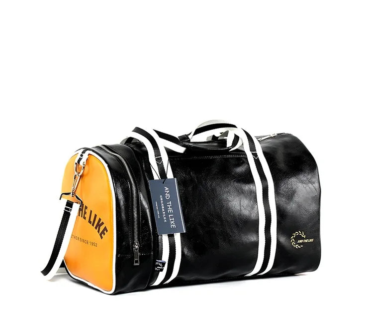 Sac polochon voyage femme original Noir-Noir Jaune-Bordeau-Bleu-ShopGET®