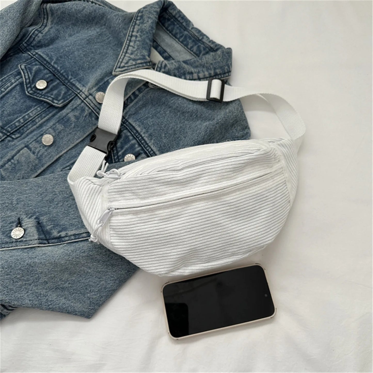 Sac banane velours xl pour étudiante