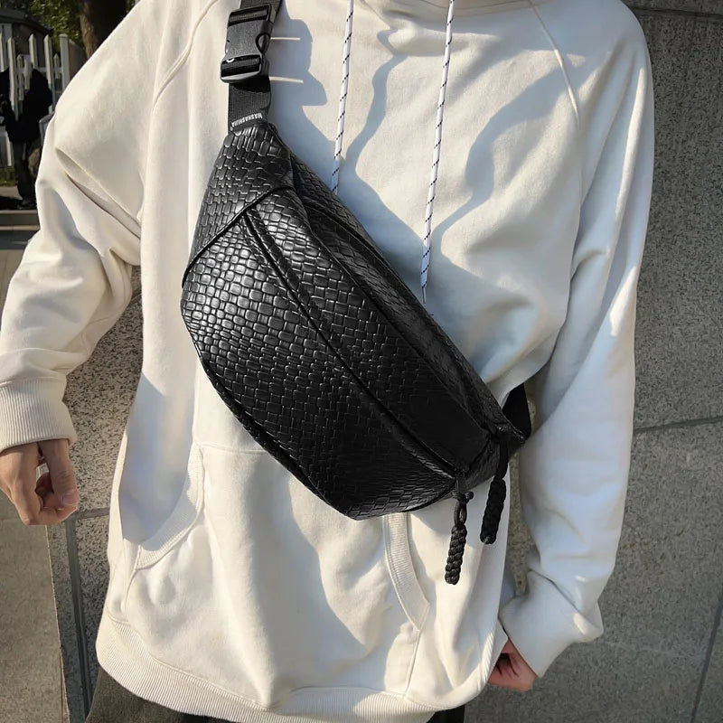 Grand sac banane pour homme en cuir