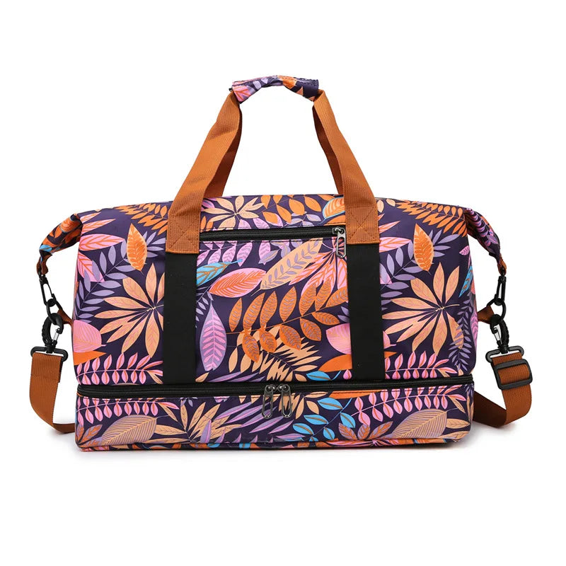 Sac weekend homme magnifique et coloré Kaki-Bleu-Gris-Noir-Vert-Rose-Jaune-Rouge-Bleu Feuille-ShopGET®