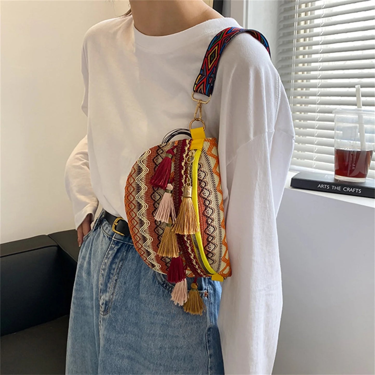 sac banane femme tendance ethnique de style bohème