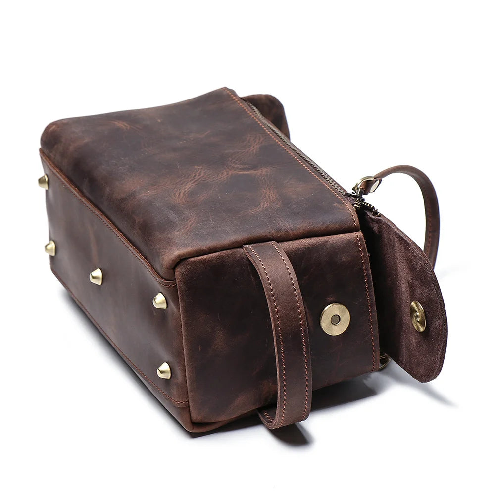 Trousse de toilette homme solide en cuir - ShopGET®