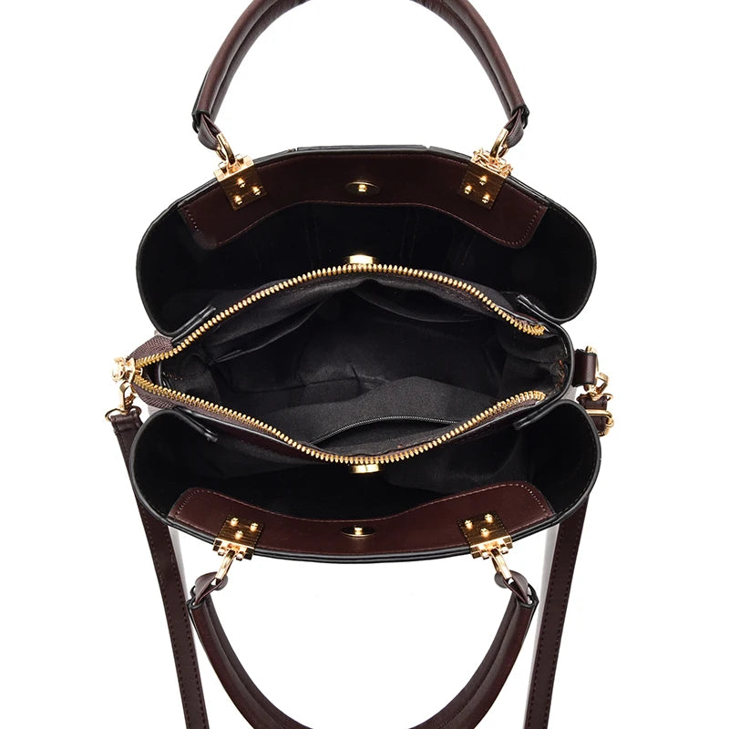 Sac cabas femme élégant Sky Bleu-Café-Noir-Rose-Orange-ShopGET®