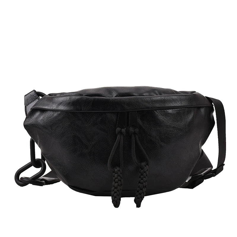 Grand sac banane en cuir tendance