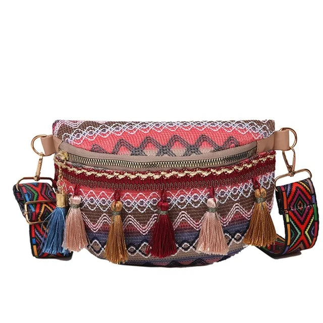 sac banane femme tendance ethnique de style bohème
