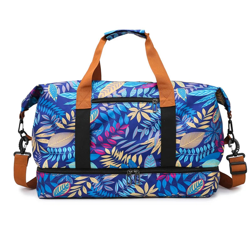 Sac weekend homme magnifique et coloré Kaki-Bleu-Gris-Noir-Vert-Rose-Jaune-Rouge-Bleu Feuille-ShopGET®