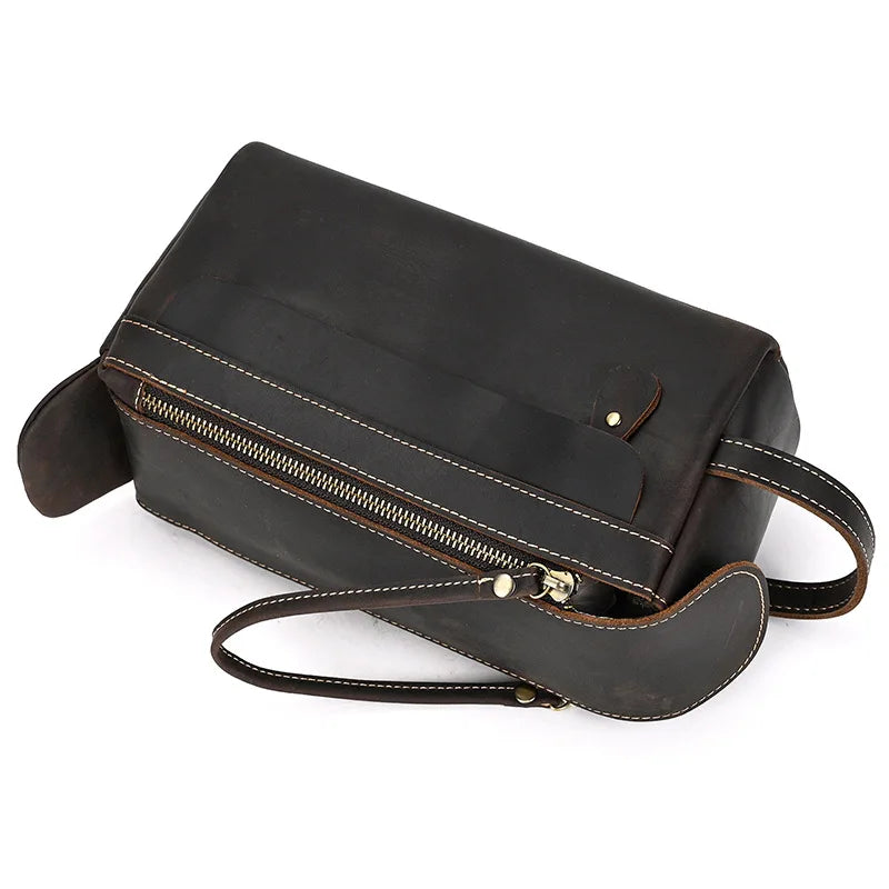 Trousse de toilette homme pas cher en cuir - ShopGET®
