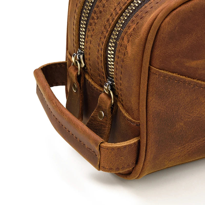 Trousse de toilette homme pas cher en cuir - ShopGET®