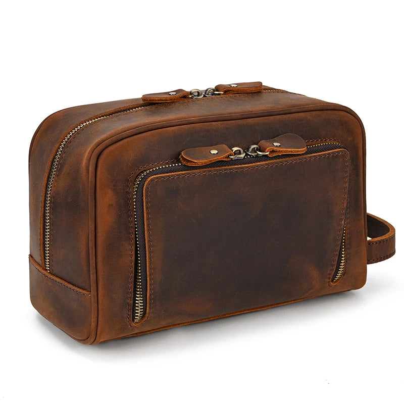 Trousse de toilette homme pas cher en cuir - ShopGET®