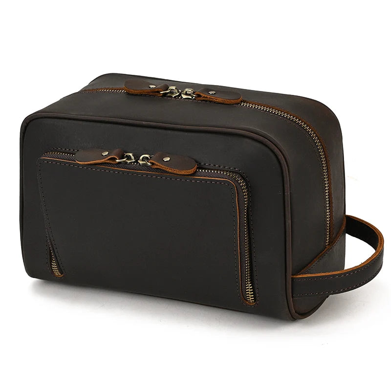 Trousse de toilette homme pas cher en cuir - ShopGET®