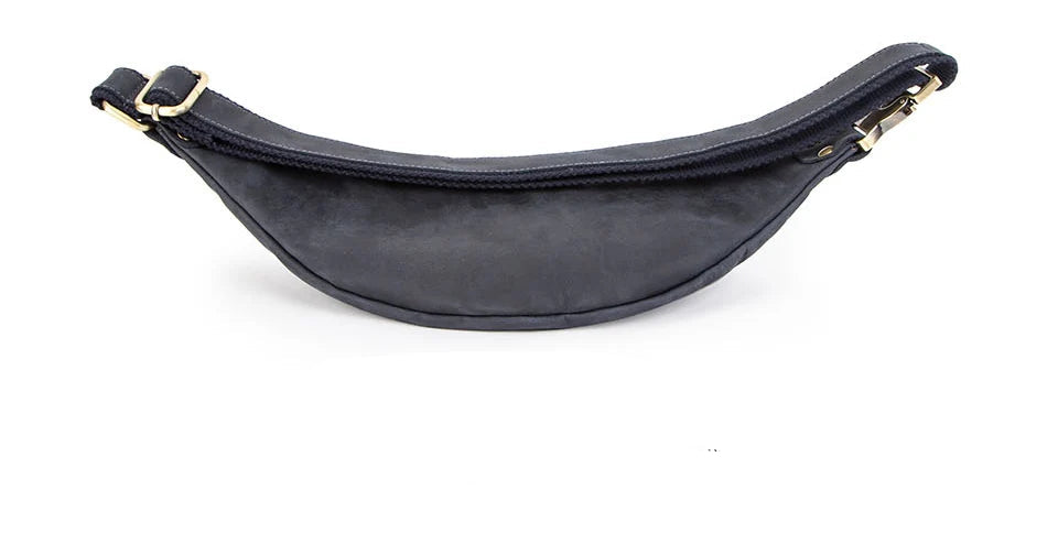 Sac banane en cuir noir homme original