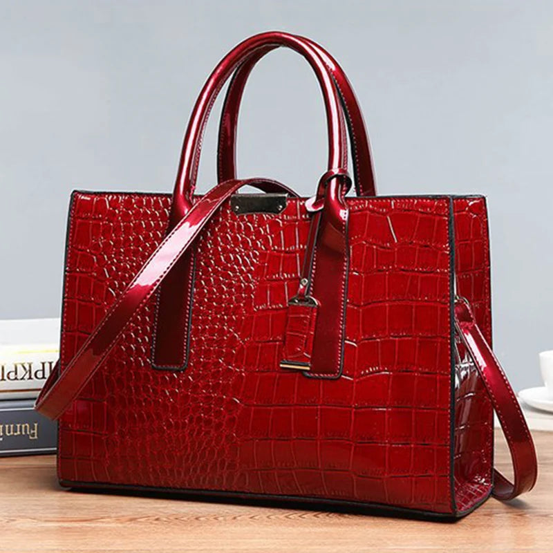 Sac cabas en cuir camel Noir / 34x13x24cm-wine rouge / 34x13x24cm-Marron camel / 34x13x24cm-ShopGET® 