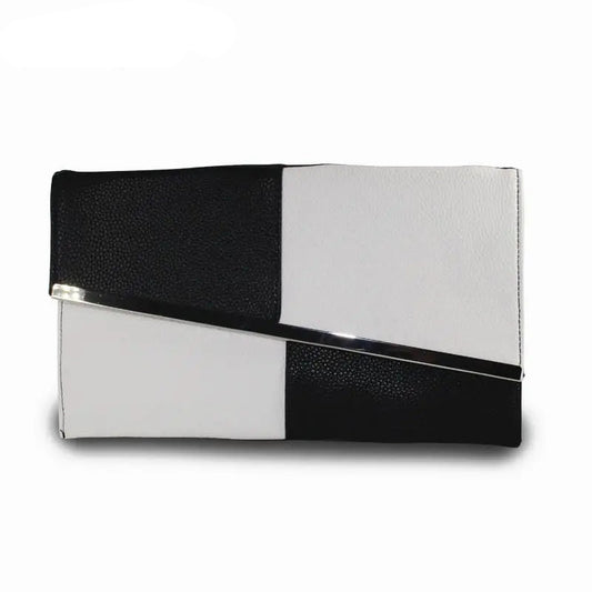 Sac bandoulière pochette femme géométrique Noir-ShopGET® 