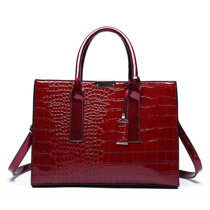 Sac cabas en cuir camel Noir / 34x13x24cm-wine rouge / 34x13x24cm-Marron camel / 34x13x24cm-ShopGET® 
