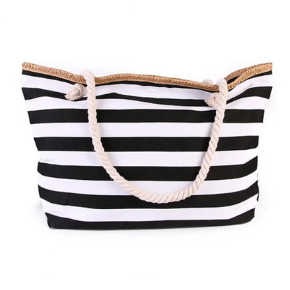 Cabas sac canvas Noir-Rose-Bleu-ShopGET® 