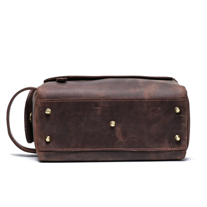 Trousse de toilette homme solide en cuir - ShopGET®