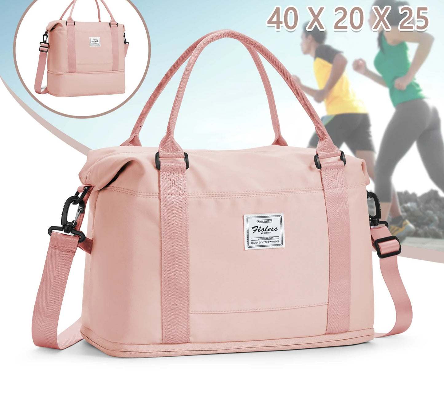 Sac weekend homme élite Pourpre-Bleu-Rose-Noir-Vert-Gris-Noir marron-Beige marron-ShopGET® 