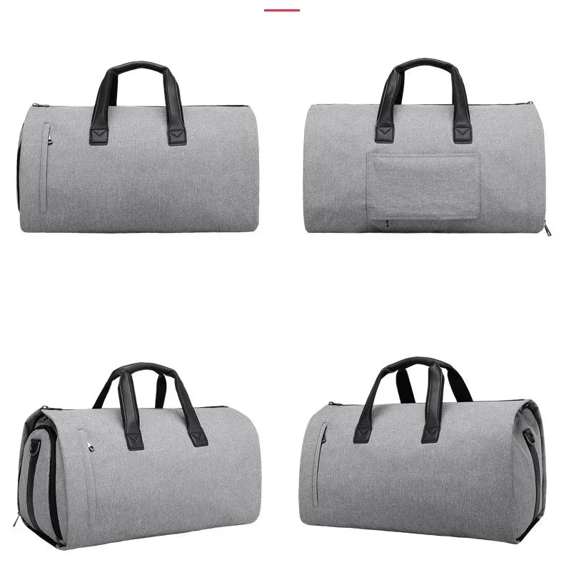 Grand sac weekend à bandoulière Gris-Noir-Gris Sombre-ShopGET® 