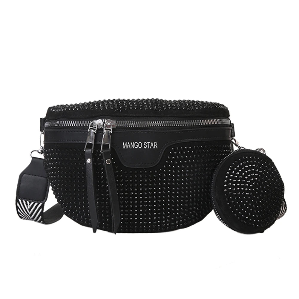 Sac banane femme noir cuir - ShopGET®
