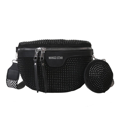 Sac banane femme noir cuir - ShopGET®