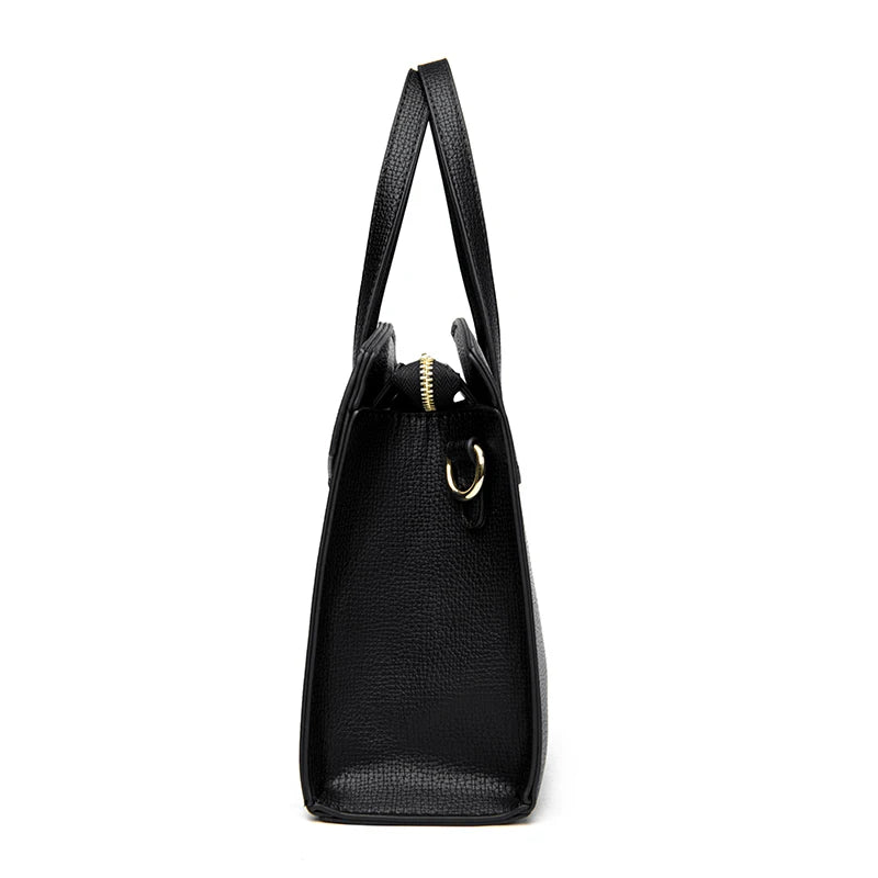 Sac cabas en cuir marron Burgundy-Noir-Apricot-Gris-Marron-ShopGET® 