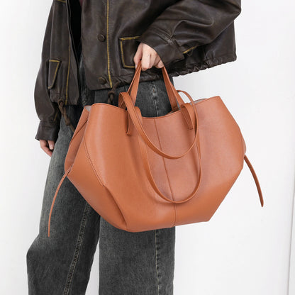 Sac cabas femme en PU pour l'été Marron-Gris-Noir-ShopGET® 