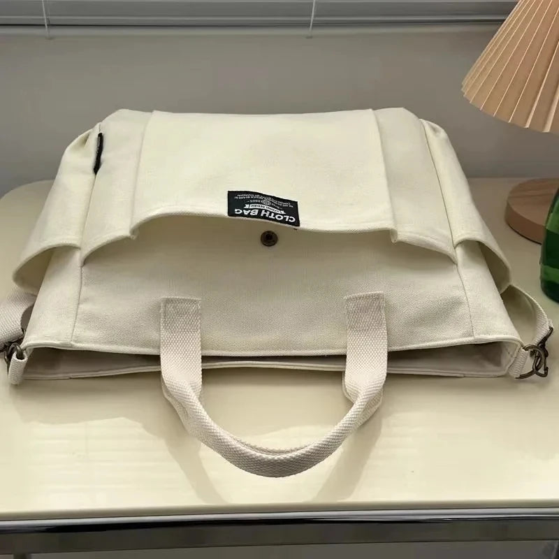 sac cabas tissu Urban Minimaliste kaki-Blanc-Noir-ShopGET® 